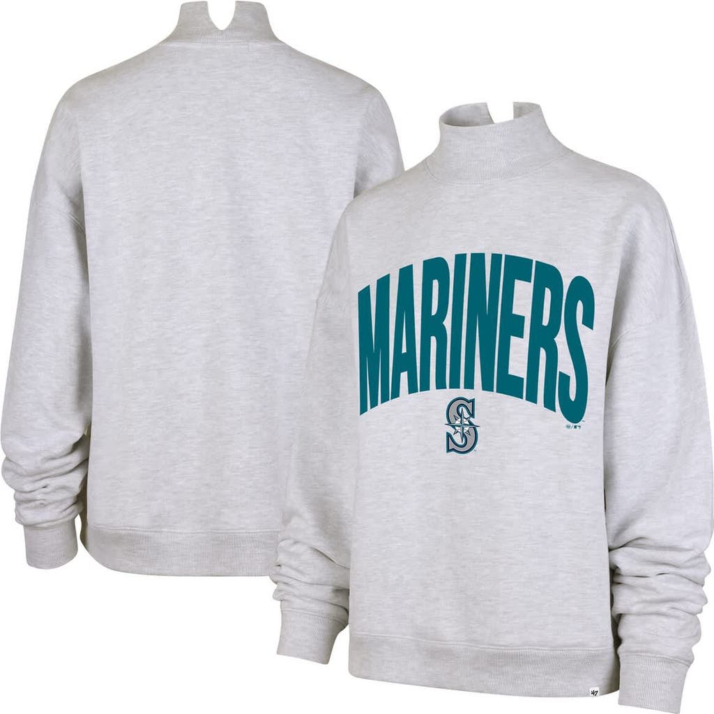 47 Brand '47 Heather Gray Seattle Mariners Subtle Muse Mock Neck Sweatshirt
