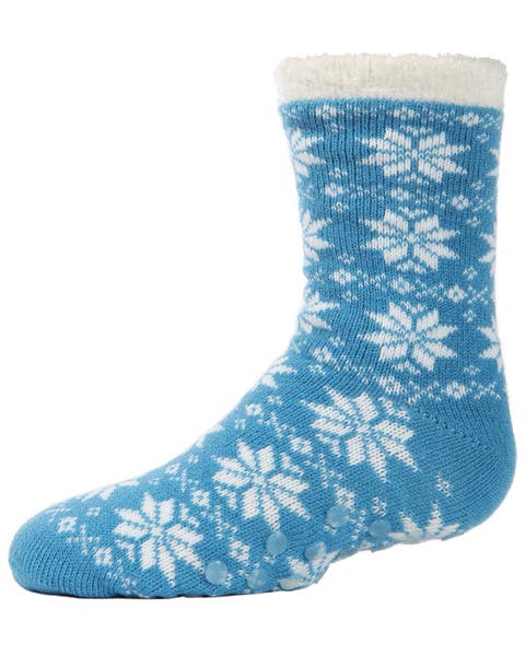 Snowflake Plush-Lined Cozy Socks (Big Kid)