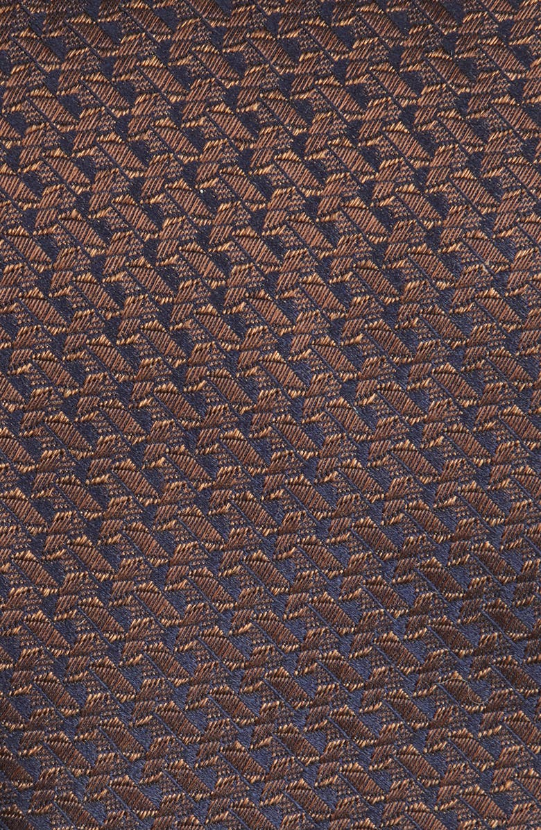 Canali Solid Brown Silk Tie, Alternate, color, 