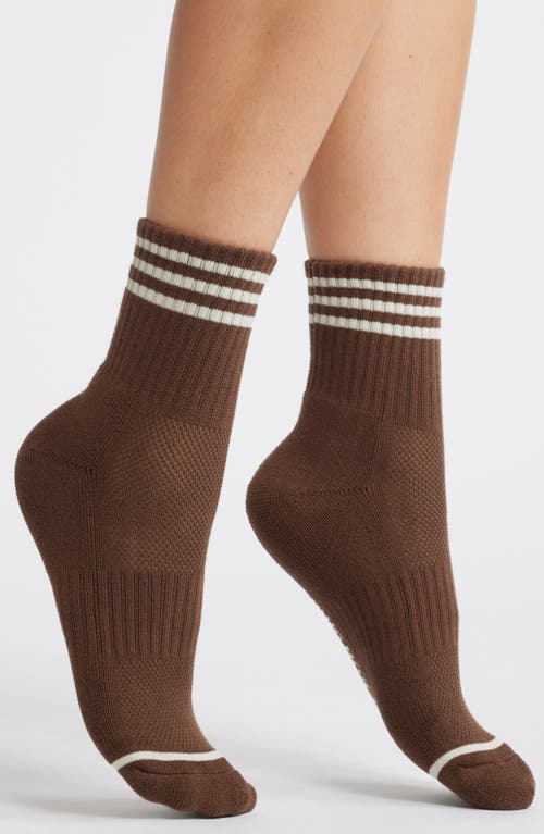 Le Bon Shoppe Girlfriend Cotton Blend Crew Socks In Mahogany