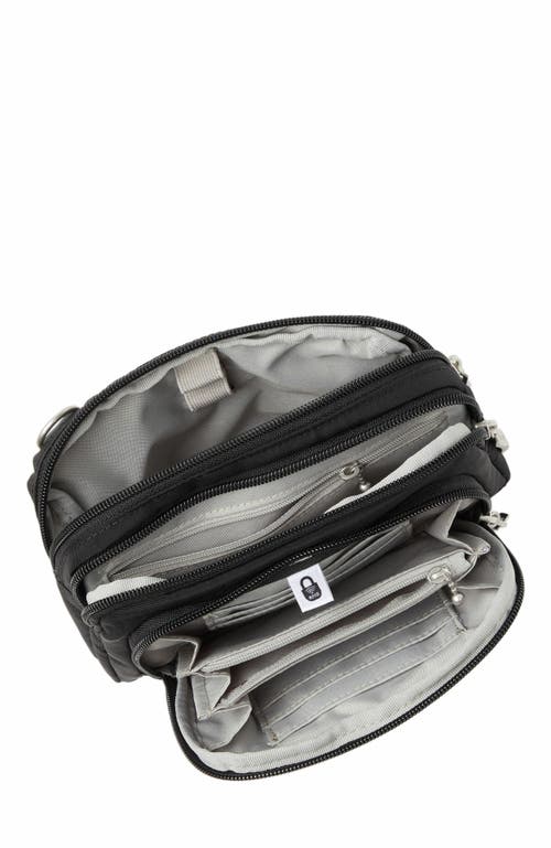 Baggallini Triple Zip Small Convertible Crossbody Bag In Black