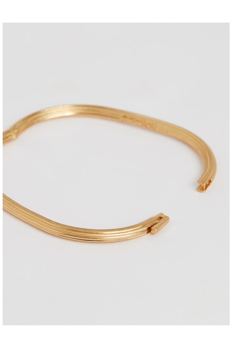 Claudia Contour Hinge Bangle, Alternate, color, GOLD TONE
