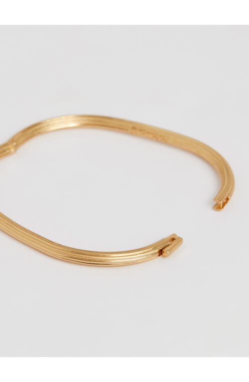 Reiss Claudia Contour Hinge Bangle In Gold Tone