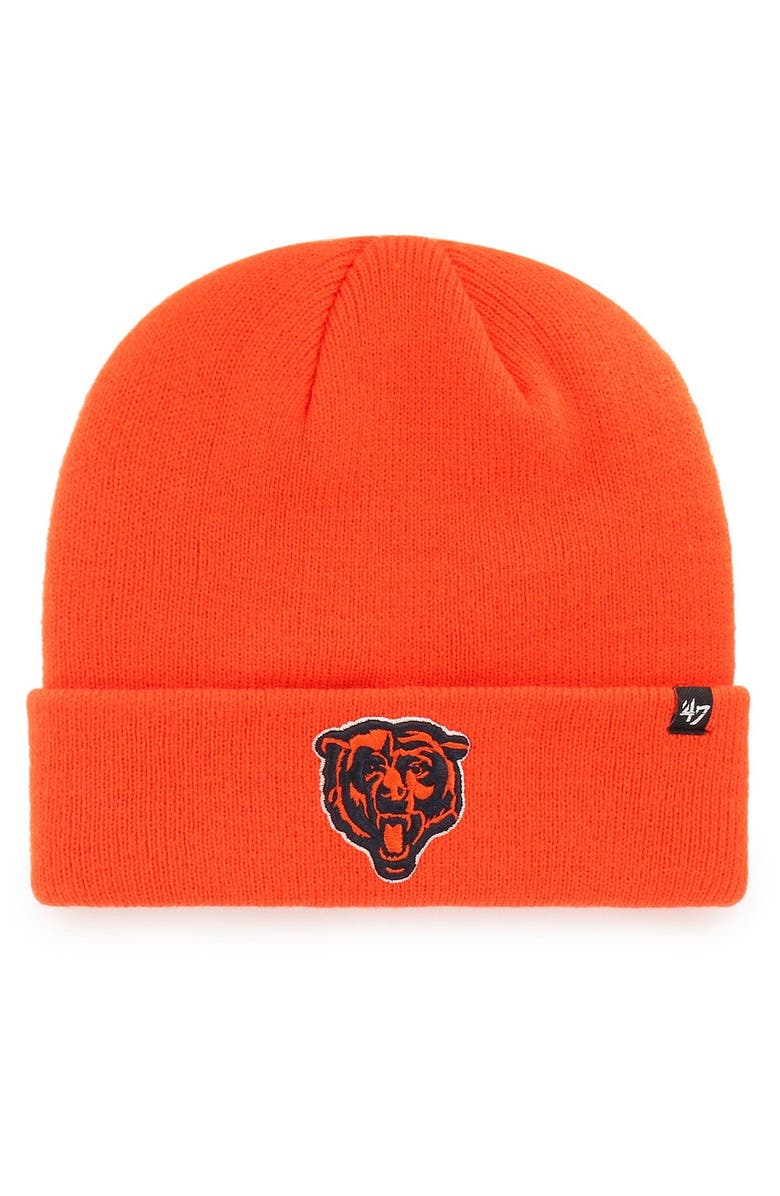'47 Men's '47 Orange Chicago Bears Secondary Basic Logo Cuffed Knit Hat, Main, color, Orange