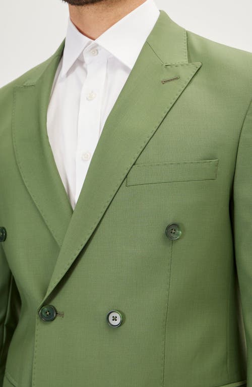 Ron Tomson Super 120s Wool Double Breasted Tuxedo Jacket