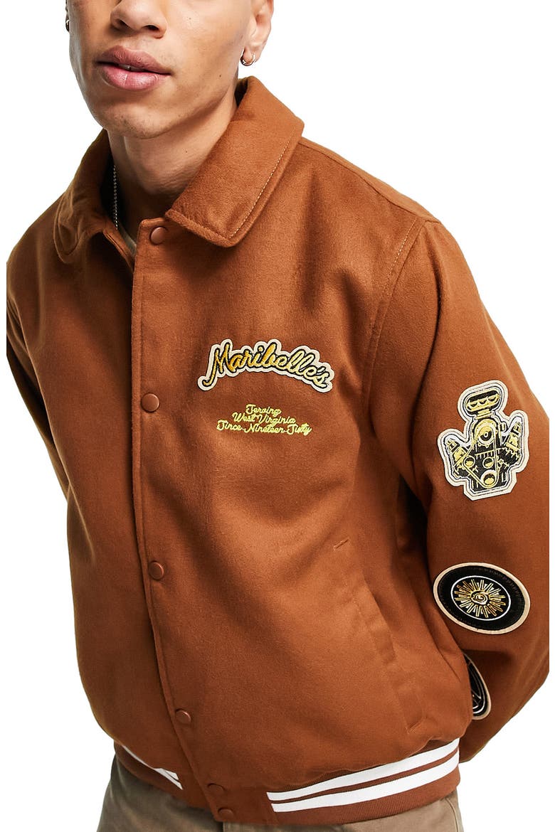 Varsity Jacket, Main, color, TAN
