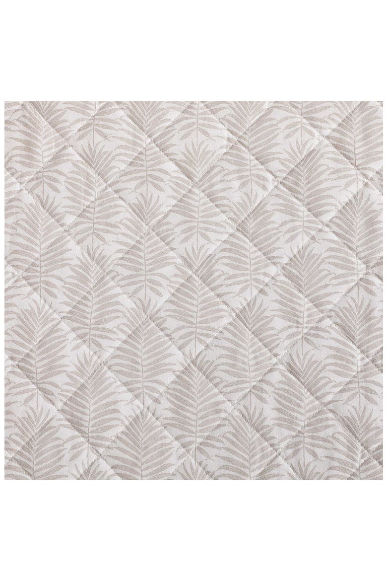 Bahama Fronds Quilt & Pillow Sham Set, Alternate, color, BEIGE