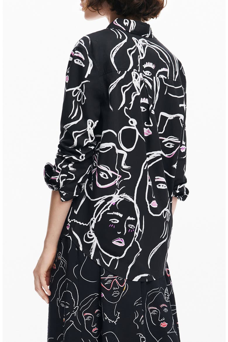 Cam Faces Shirt, Alternate, color, BLACK