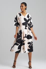 Natori Nishi V-Neck Pleat Release Dress