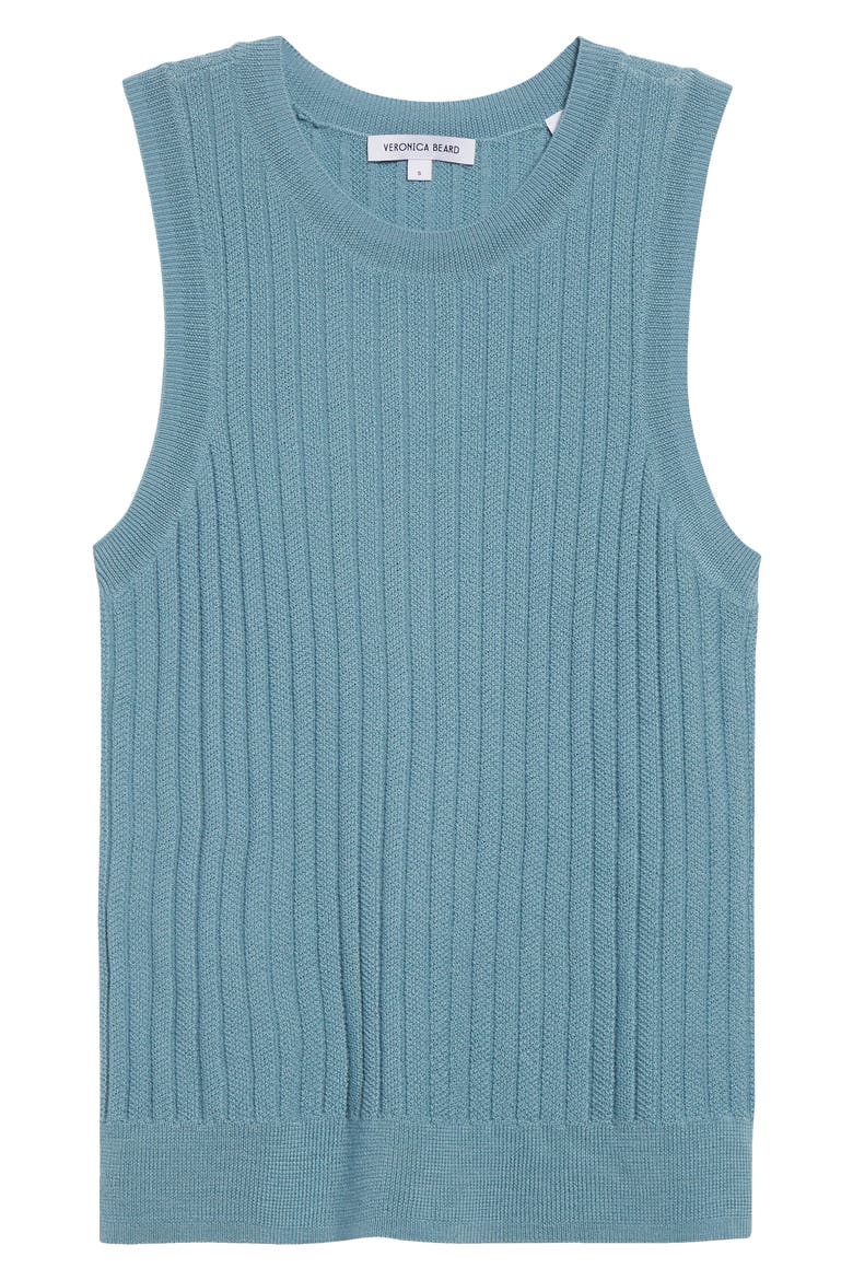 Jerrel Rib Merino Wool Tank, Alternate, color, LAKE MIST