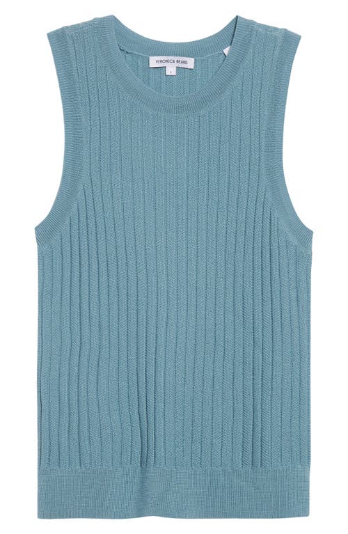 Veronica Beard Jerrel Rib Merino Wool Tank In Blue
