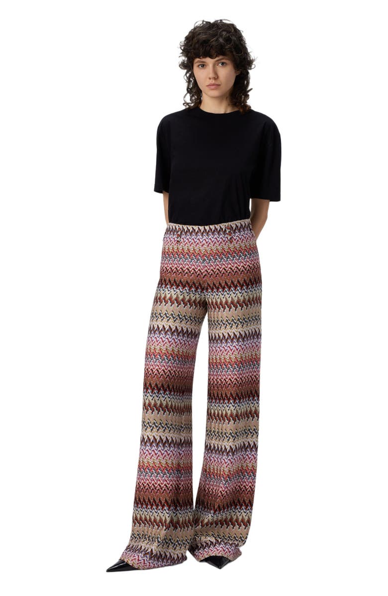 Missoni Flare Pants With Zigzag Pattern, Main, color, Multicoloured