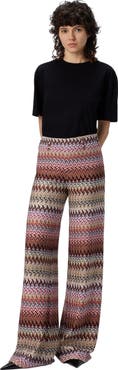 Missoni Flare Pants With Zigzag Pattern
