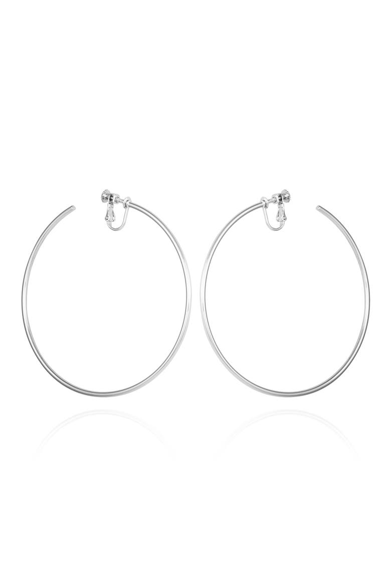 Hoop Earrings, Main, color, SILVERTONE