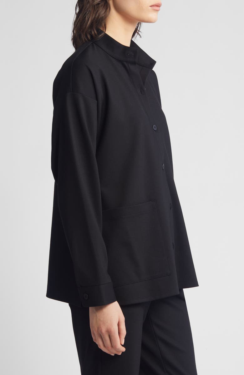 Eileen Fisher Stand Collar Overshirt, Alternate, color, 