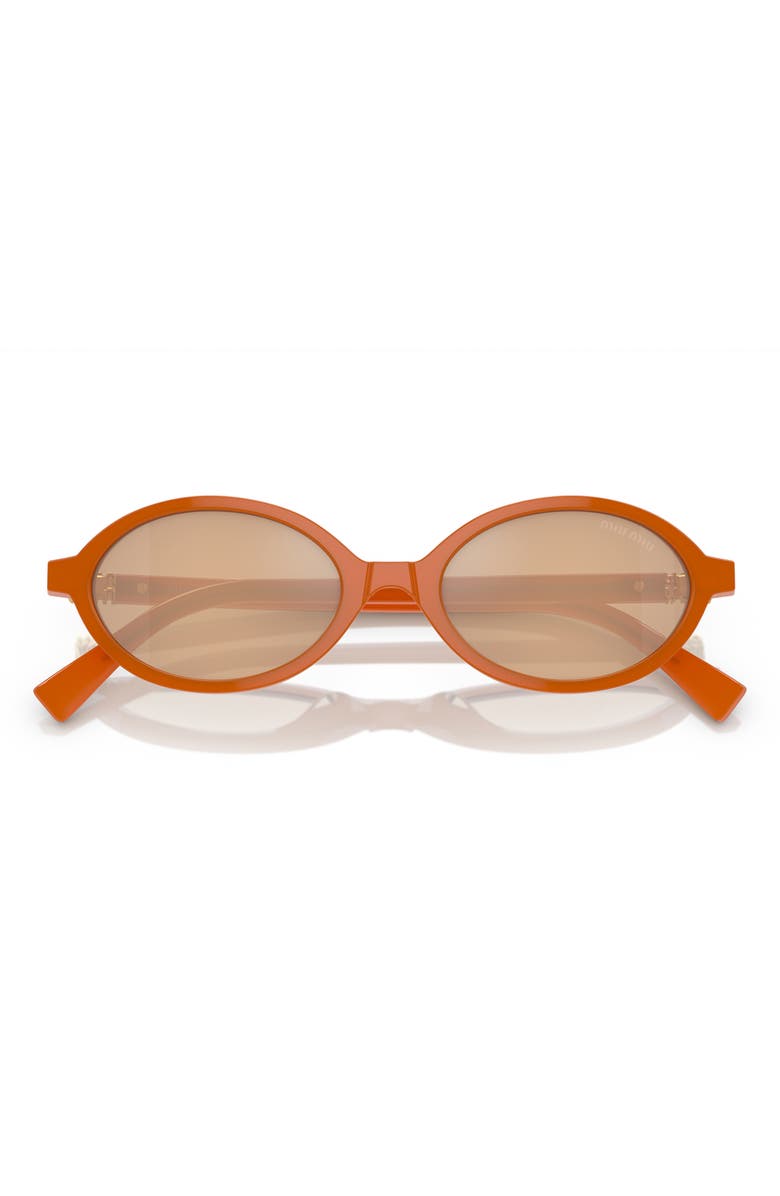 Miu Miu 50mm Oval Sunglasses, Main, color, Orange