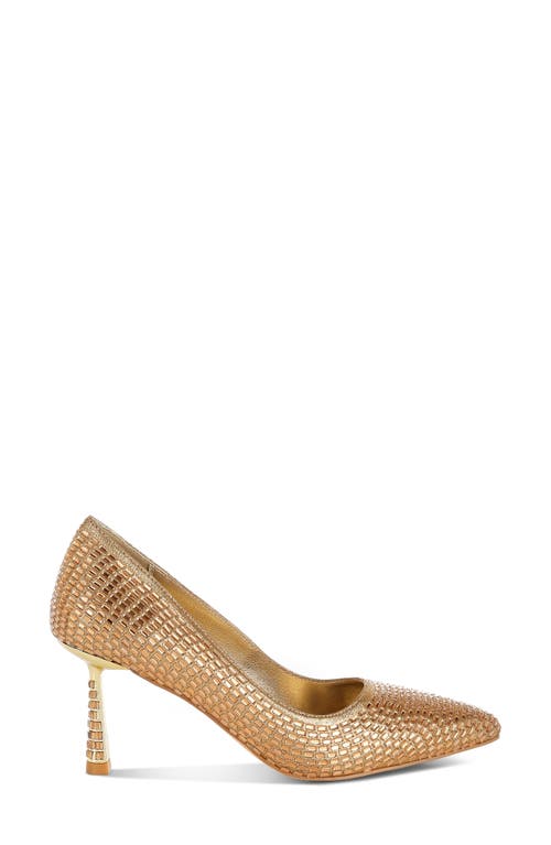 London Rag Benjamins Rhinestone Pump In Gold