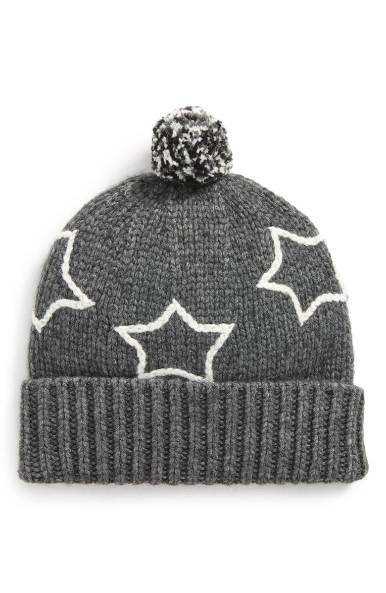 Madewell Starry Pompom Beanie, Main, color,