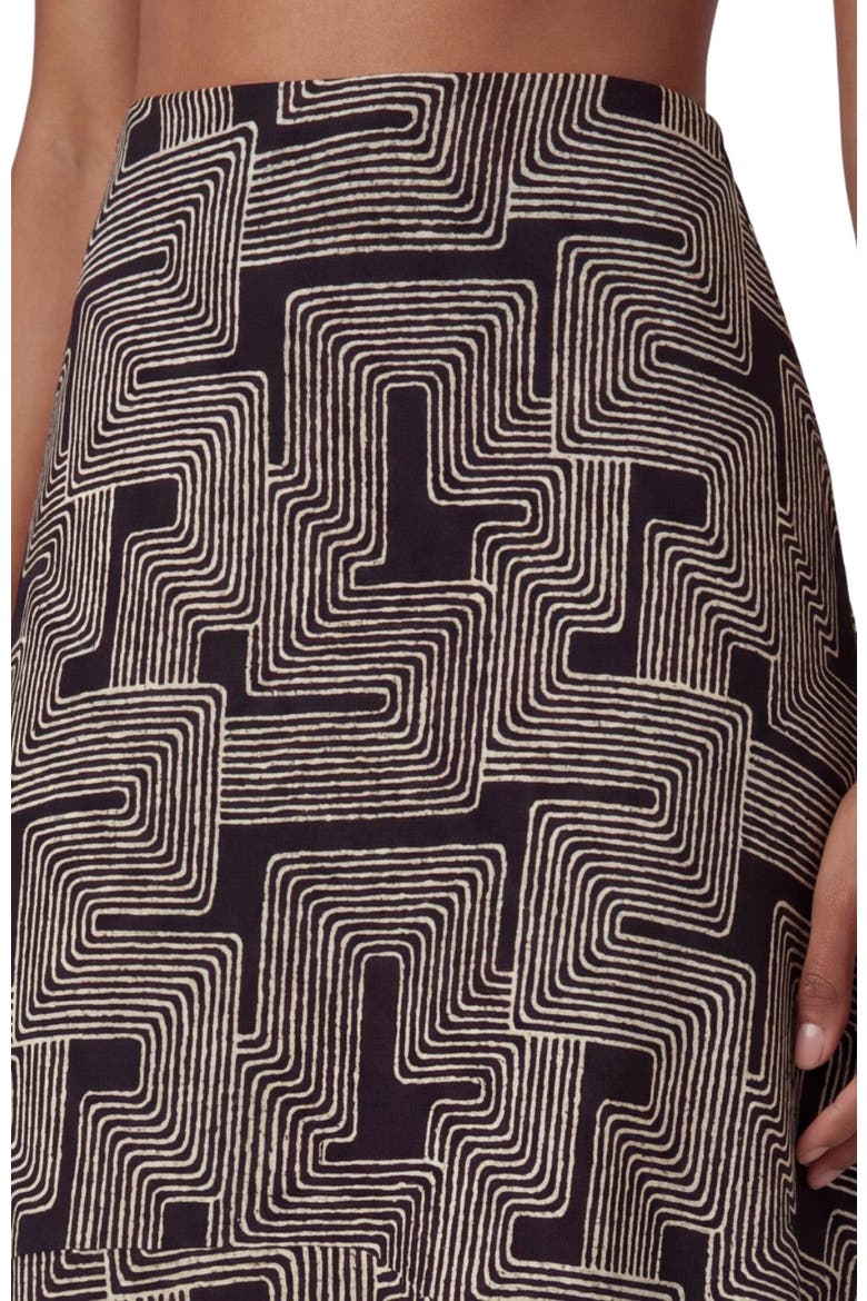 Inter Twine Womens Midi Skirt, Alternate, color, INTER TWINE BLACK