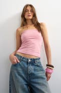 Topshop Jersey Bandeau Top