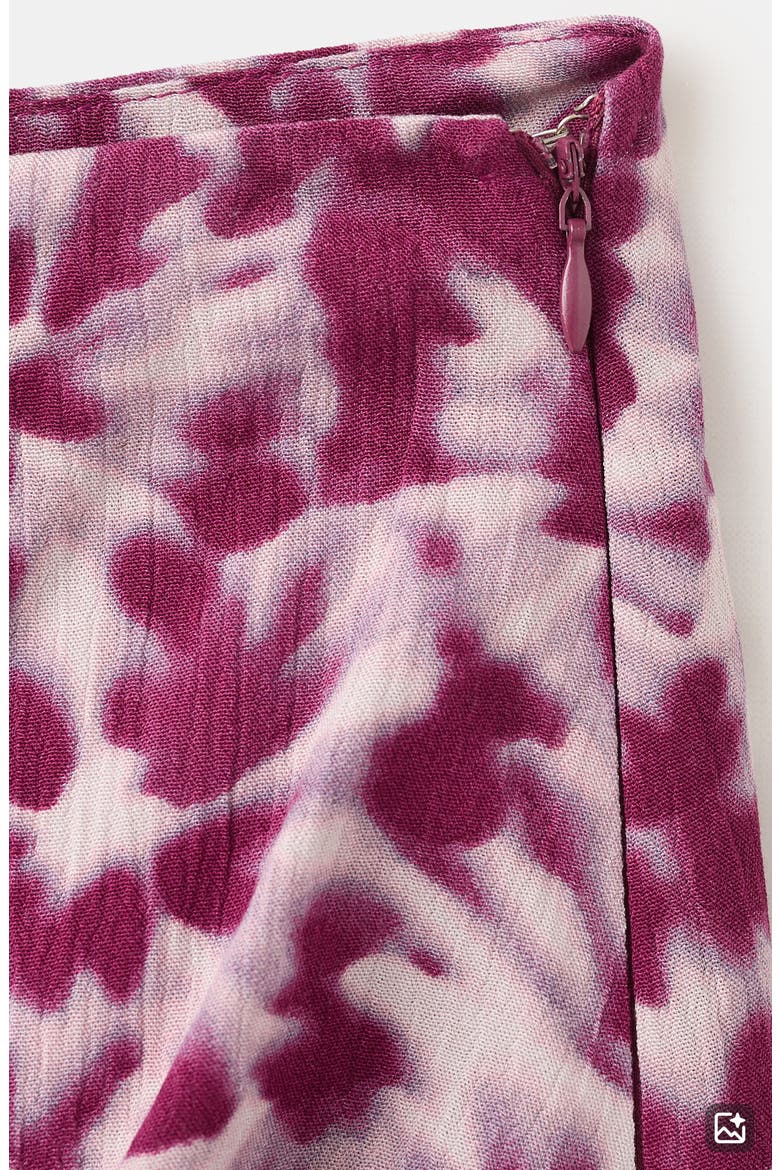 Kids' Gathered Waist Print Maxi Skirt, Alternate, color, PINK
