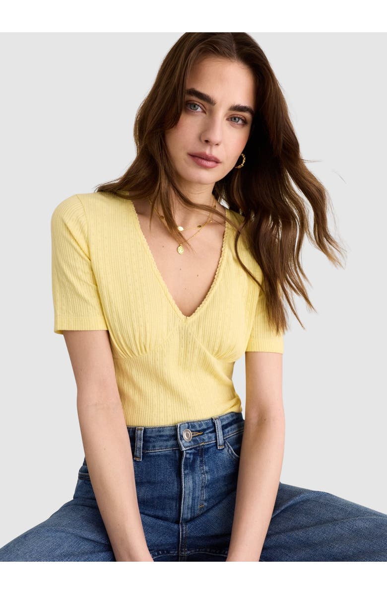 Baukjen Antoinette Pretty Rib V-Neck Top, Main, color,
