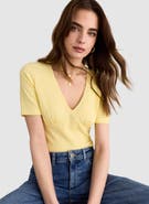 Baukjen Antoinette Pretty Rib V-Neck Top