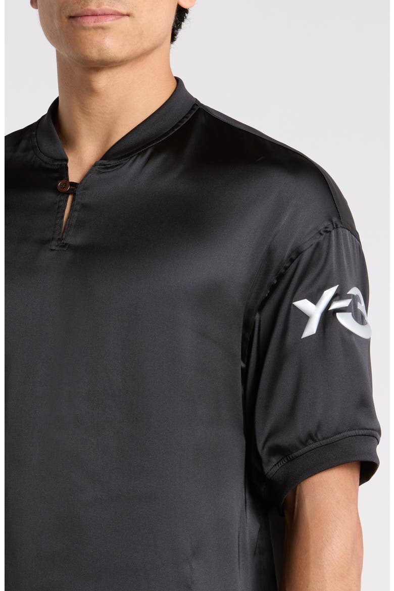Liquid Logo Satin Jersey, Alternate, color, BLACK