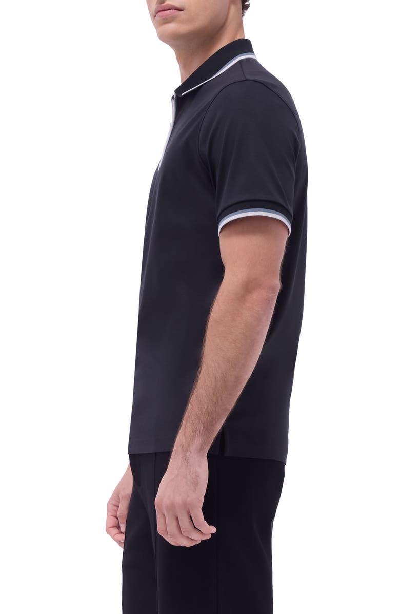 Bugatchi Tipped Quarter Zip Polo, Alternate, color, 
