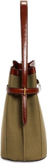 関税込み【TOTEME】Belted canvas bucket bag khaki green Belted canvas bucket bag khaki green – TOTEME