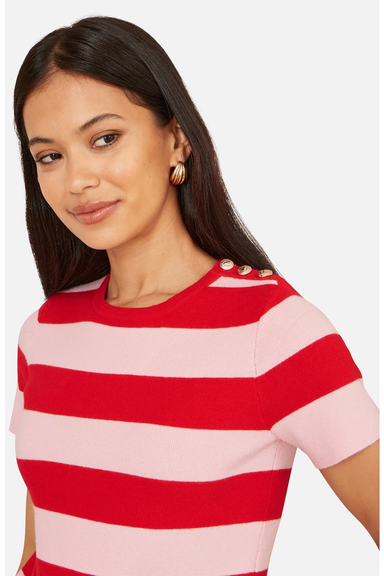 Block Stripe Knitted Top, Alternate, color, Red