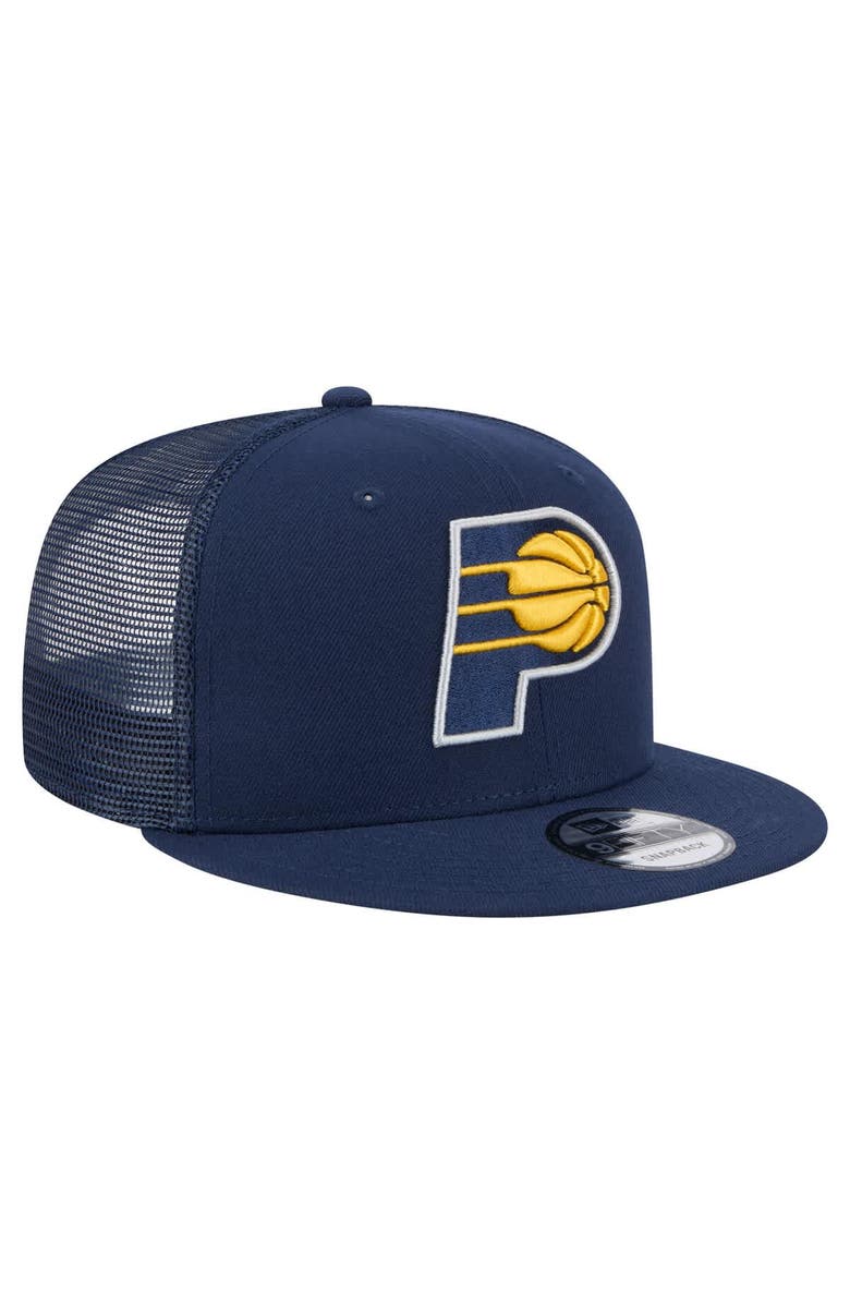 New Era Men's New Era Navy Indiana Pacers Meshback 9FIFTY Snapback Hat, Alternate, color, 