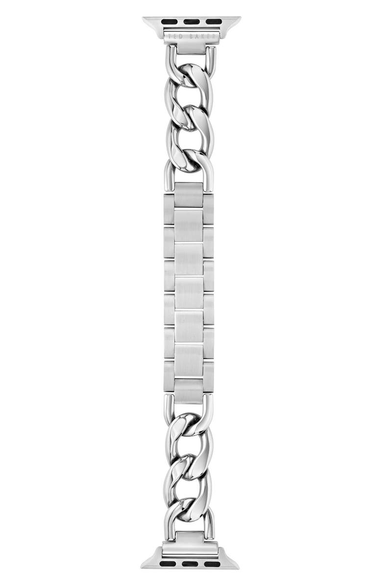 Ted Baker 18mm Apple Watch<sup>®</sup> Watchband, Main, color, Stainless Steel