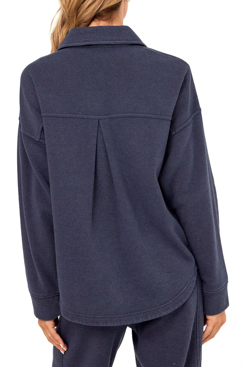 Blaire Mineral Wash Fleece Shirt Jacket, Alternate, color, STARGAZER