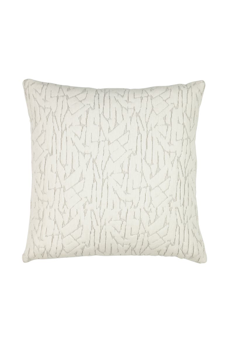 Synchronize Dimensional Chenille Ivory Indoor & Outdoor Woven Accent Pillow, Main, color, Ivory
