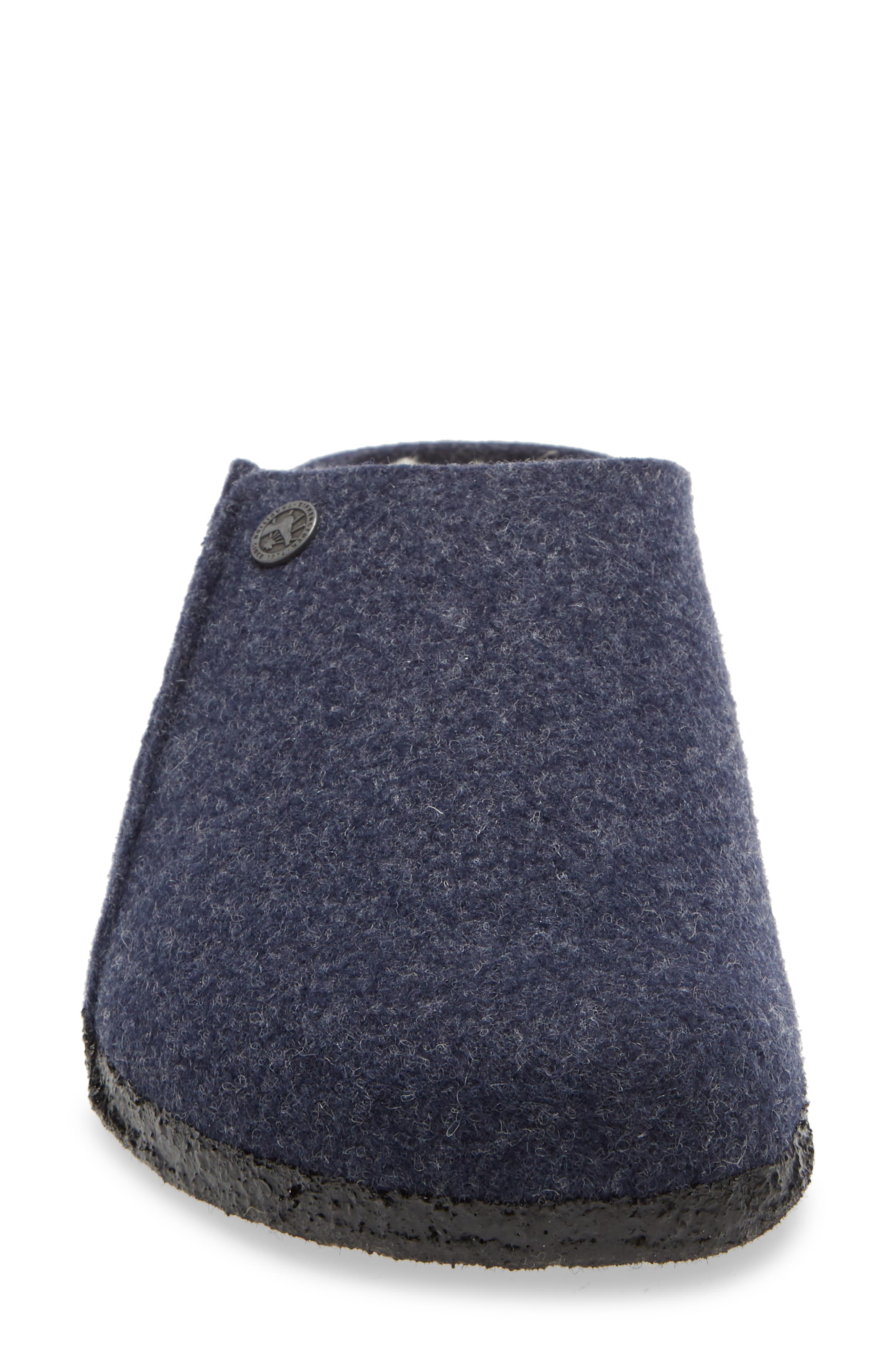 Birkenstock Zermatt Genuine Shearling Lined Slipper, Alternate, color, Dark Blue/ Natural