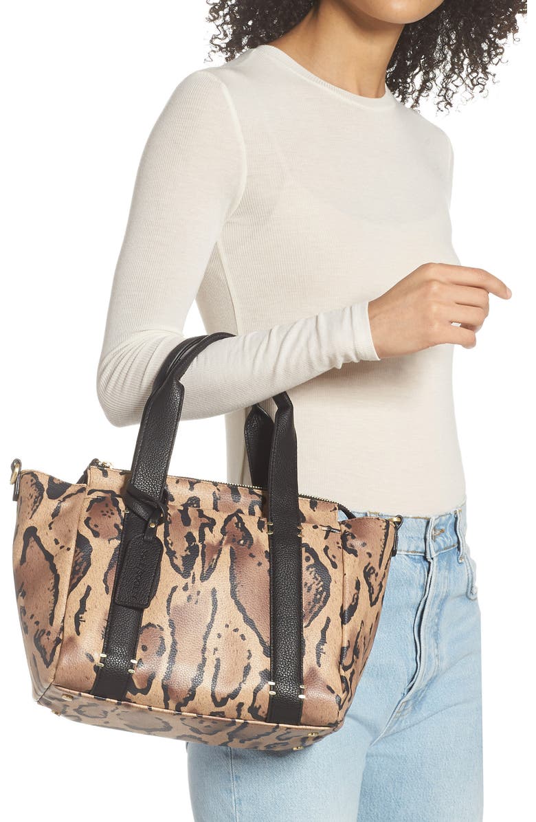 Sole Society Kwaye Faux Leather Satchel, Alternate, color,