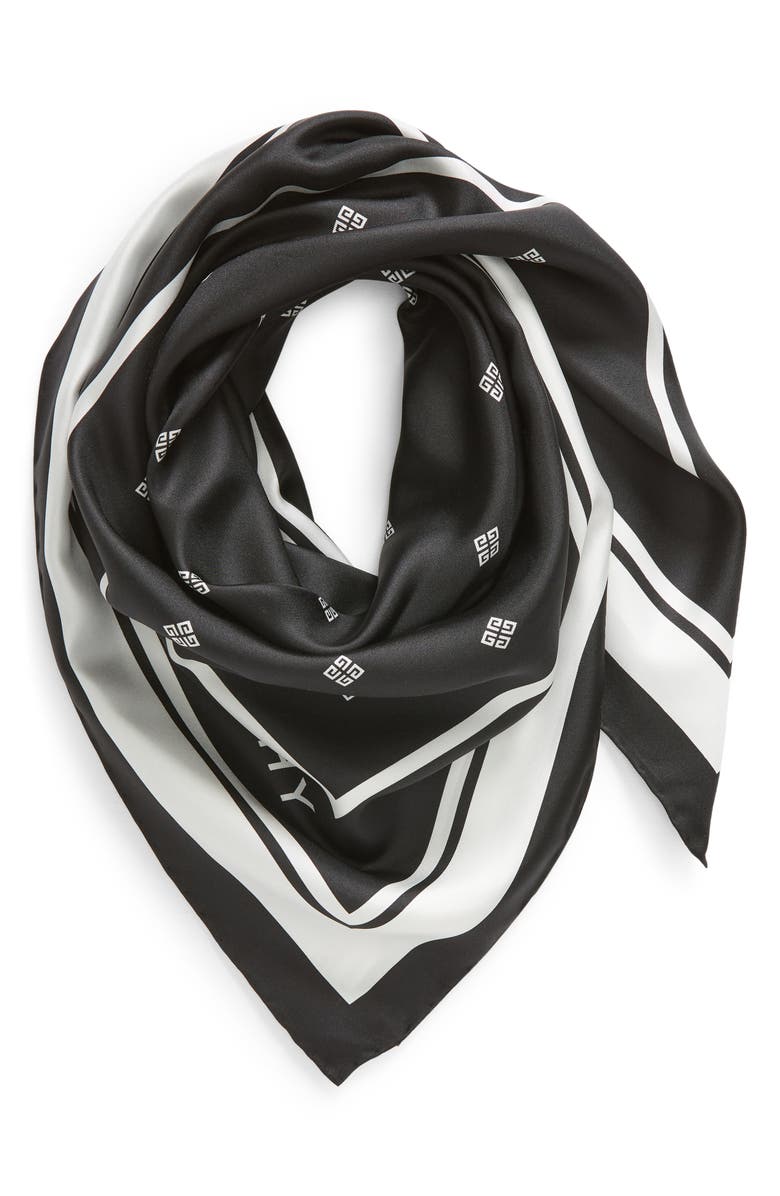 Givenchy 4G Silk Square Scarf, Alternate, color,