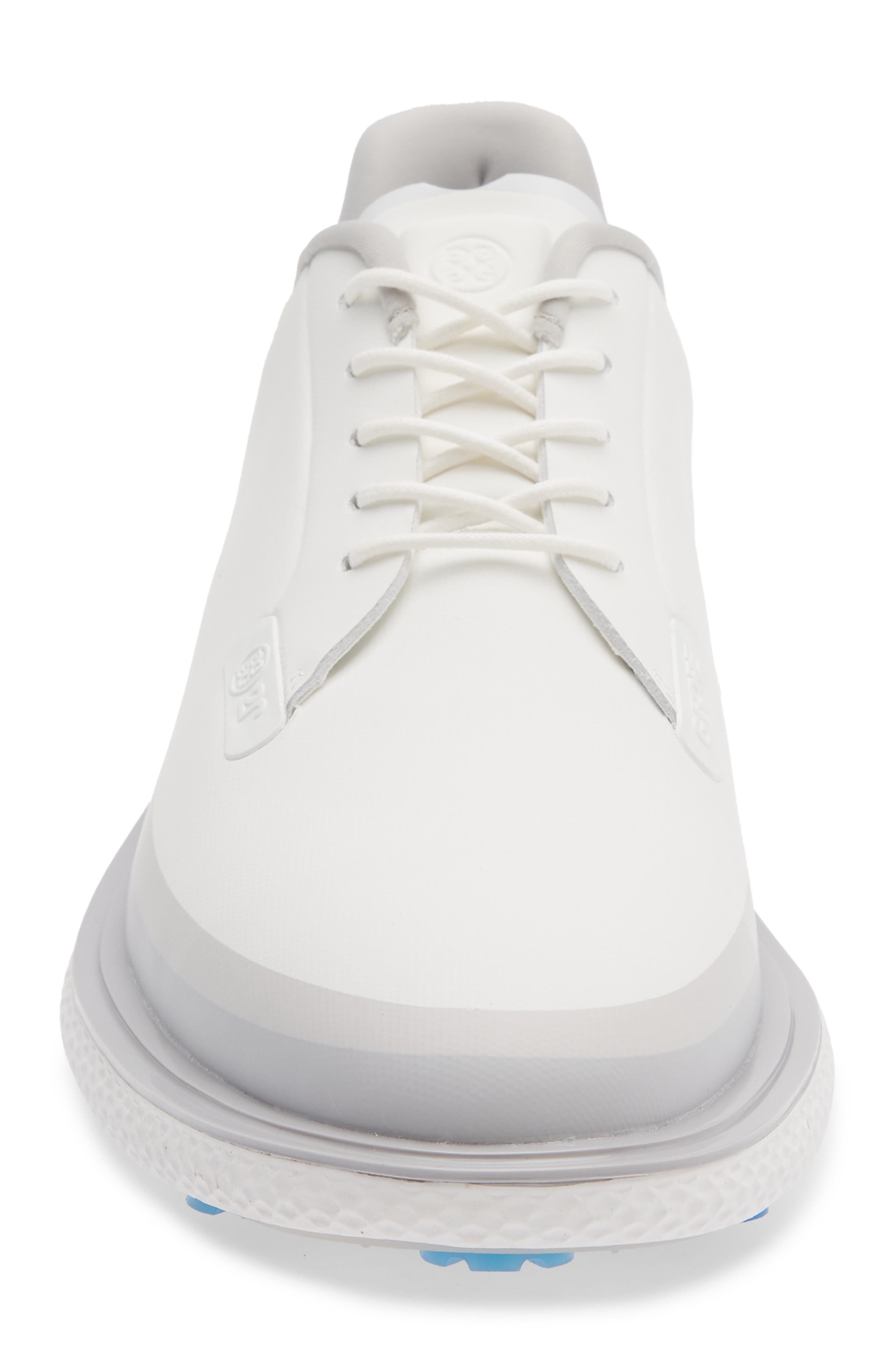G/FORE Gallivanter Tuxedo Stripe Golf Shoe, Alternate, color, Snow/ Nimbus