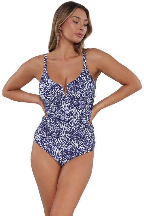 SUNSETS SUNSETS ZURI V-WIRE TANKINI SWIMSUIT TOP 