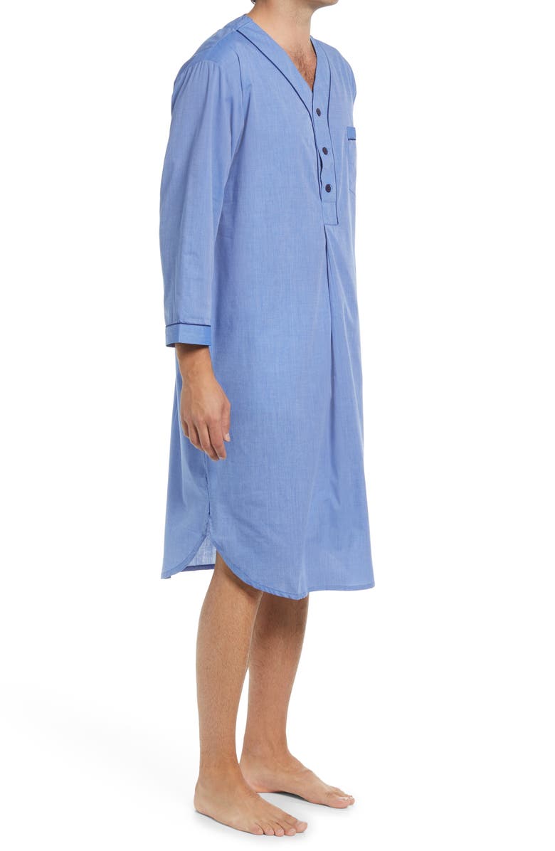 Majestic International Cotton Blend Nightshirt, Alternate, color, Blue