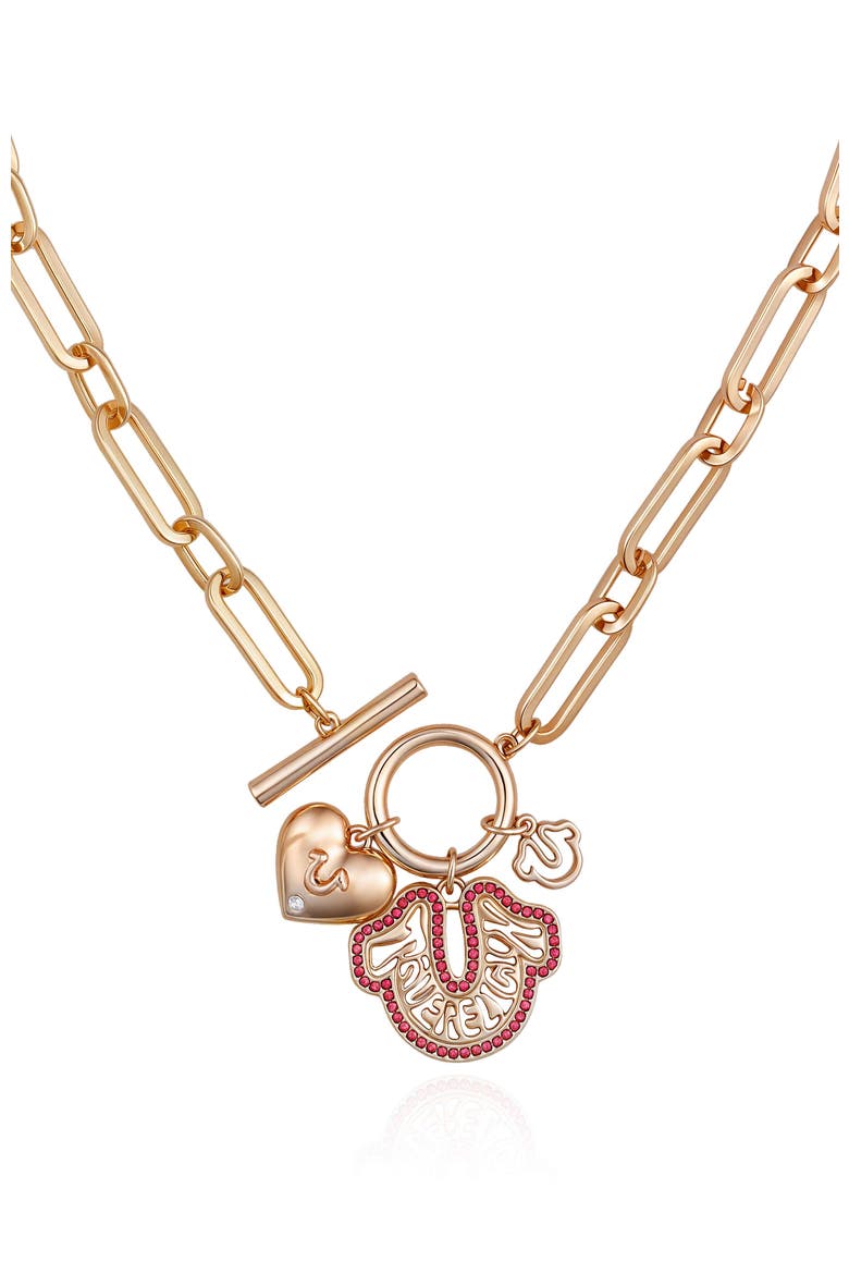 Charmy link necklace, Alternate, color, GOLDTONE