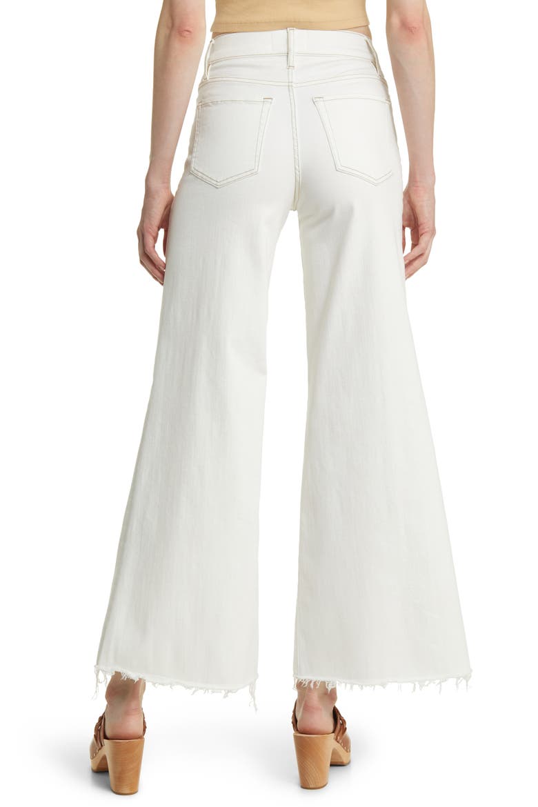 Le Palazzo Raw Hem Crop Wide Leg Jeans, Alternate, color, AU NATURAL CLEAN