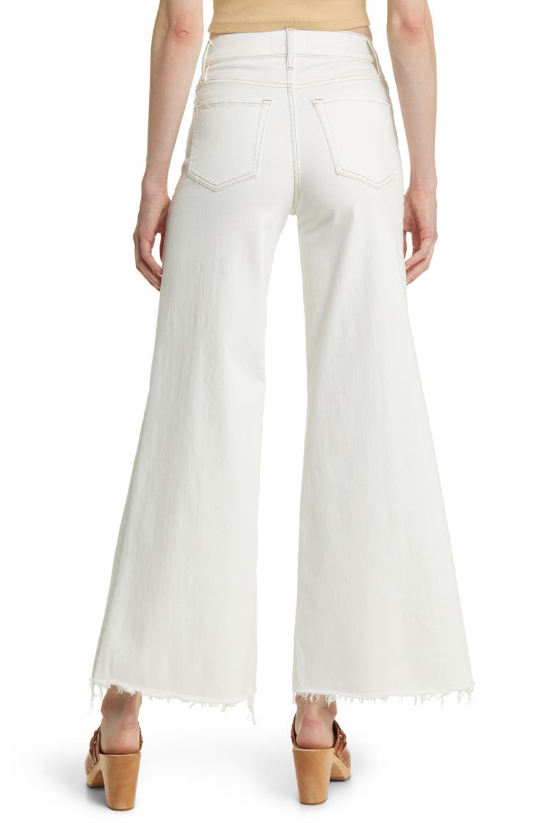 FRAME Le Palazzo Raw Hem Crop Wide Leg Jeans, Alternate, color, Au Natural Clean