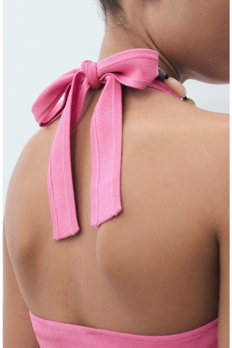 Knit Halter Tank, Alternate, color, PINK
