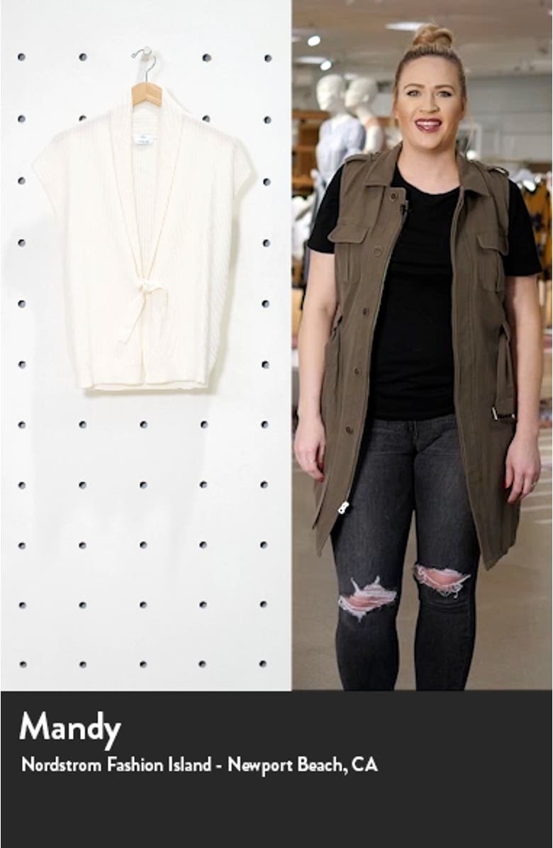 Rib Tie Front Sweater Vest, sales video thumbnail