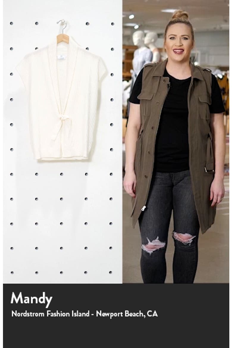 Rib Tie Front Sweater Vest video