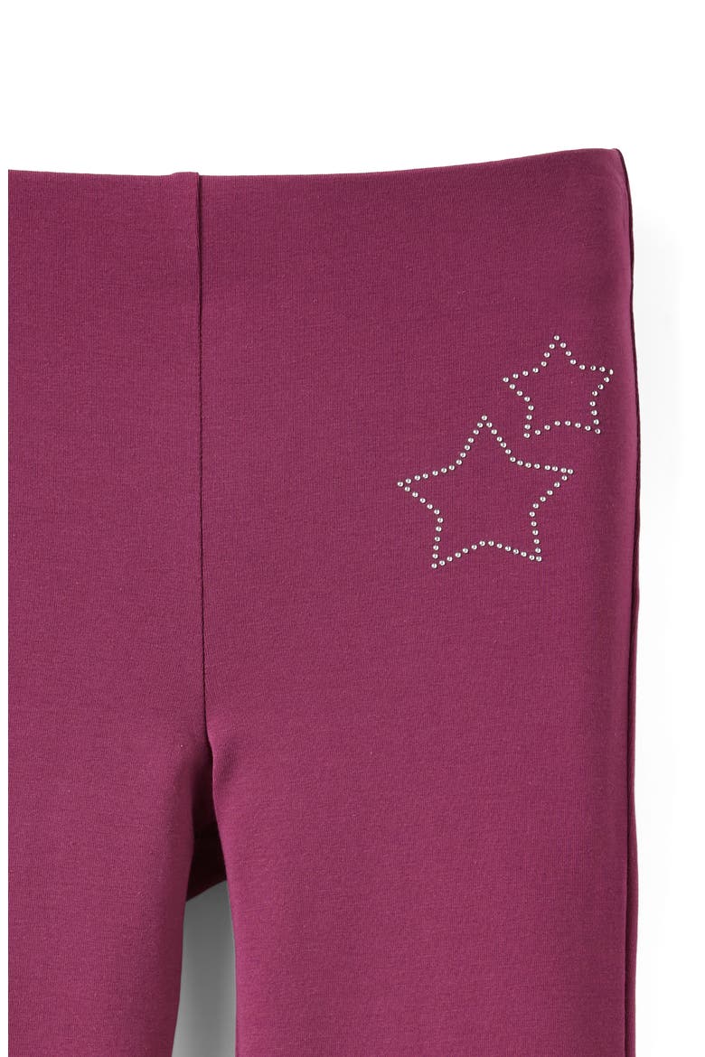 Kid's Essential Flare Legging, Alternate, color, Berry Jam Star Studs