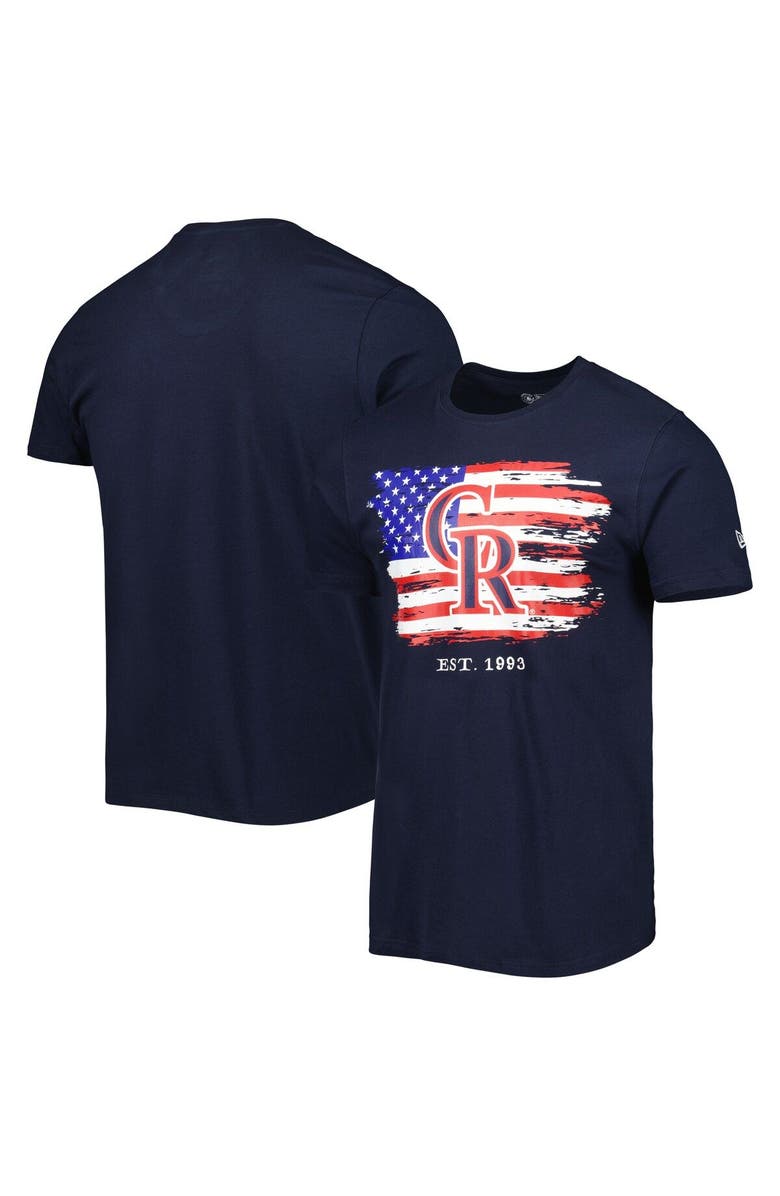 New Era Men's New Era Navy Colorado Rockies 4th of July Jersey T-Shirt, Main, color,