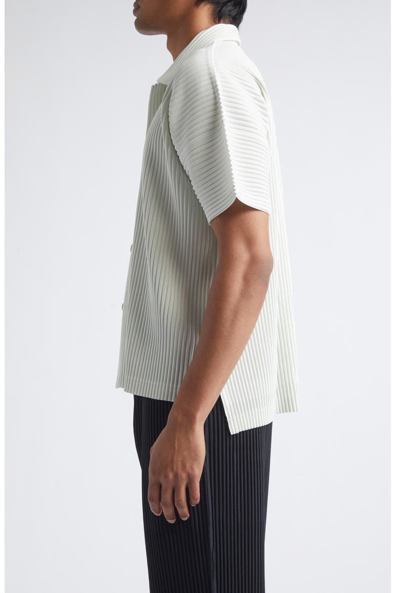 Monthly Colors May Pleated Camp Shirt, Alternate, color, DUOMO GREEN